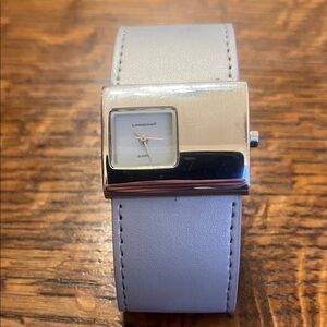 Silver and White LONDON Quartz Watch